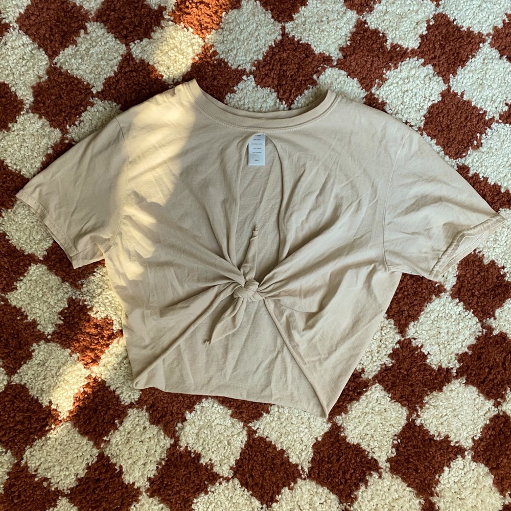 urban outfitters open tie-front tee
